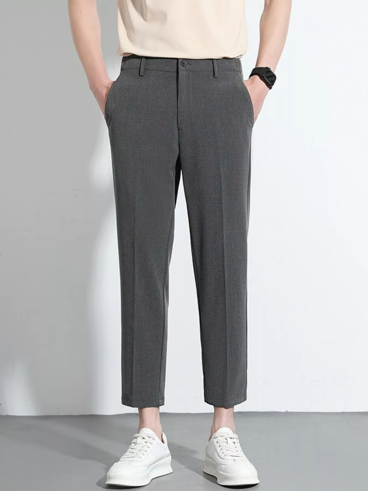 Men's Slim Fit Cropped Pants, view 2