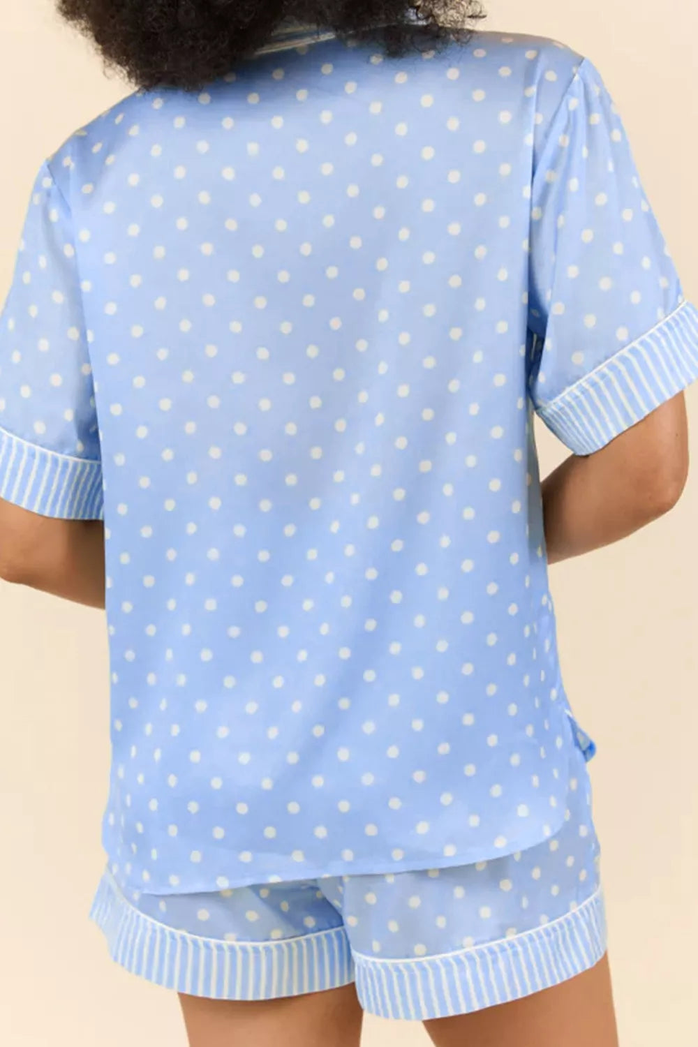 Dotted Print Soft Short Pajama Set - Lilixa.store
