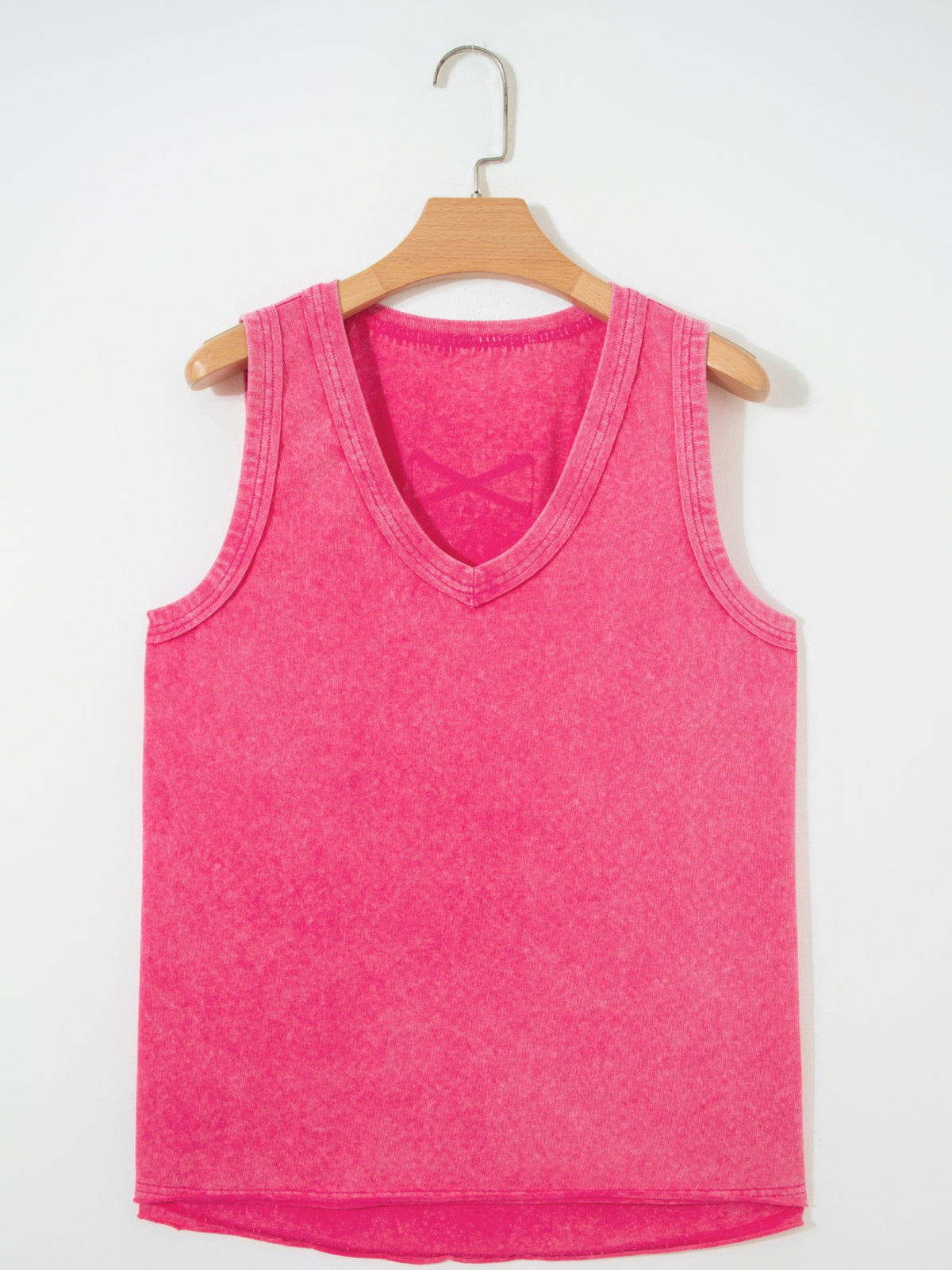 Mineral Wash V Neck Tank Top - Lilixa.store