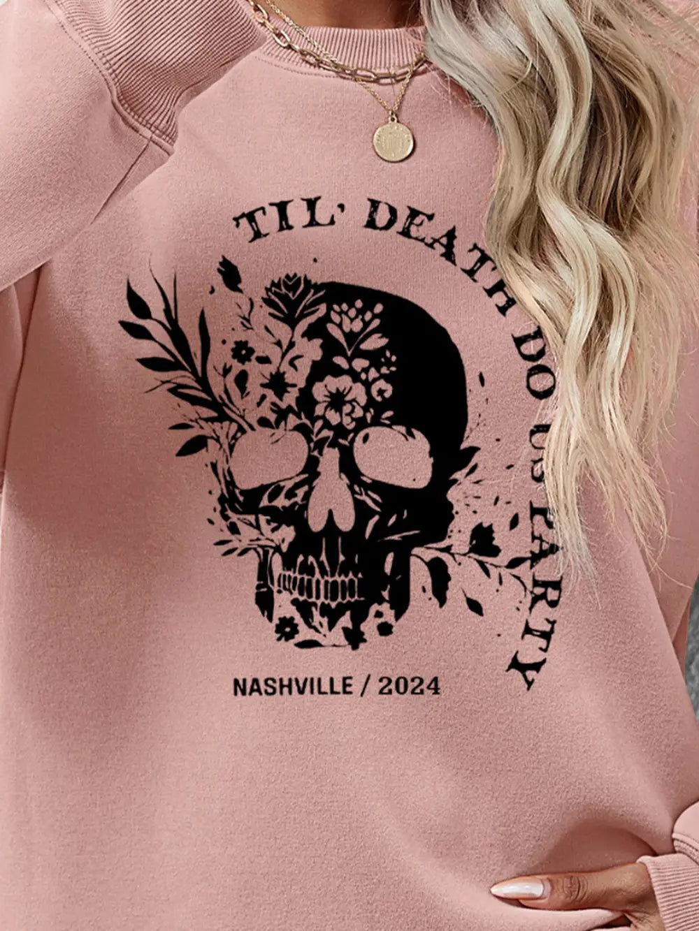 Graphic Round Neck Dropped Shoulder Sweatshirt - Lilixa.store