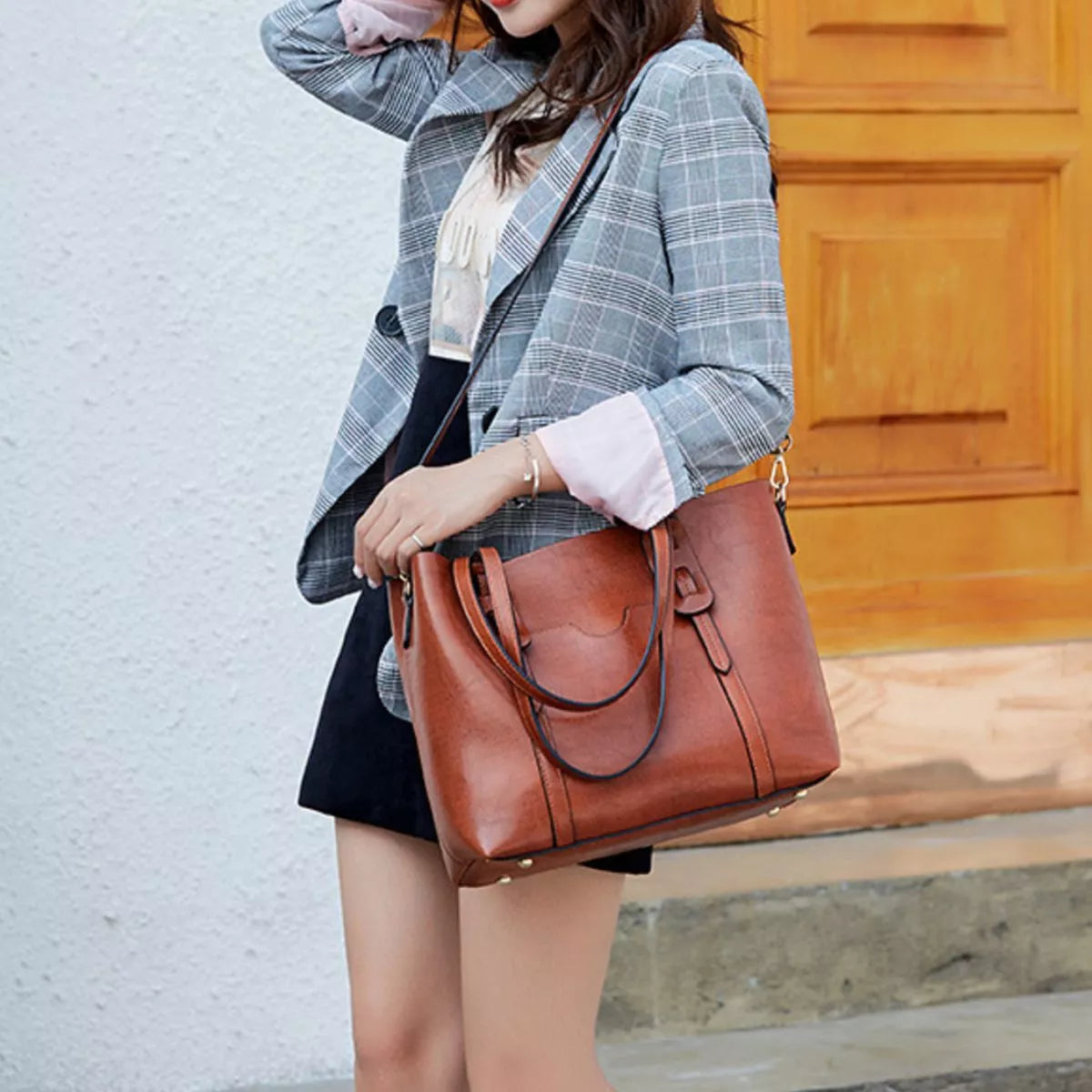 PU Leather Tote Bag