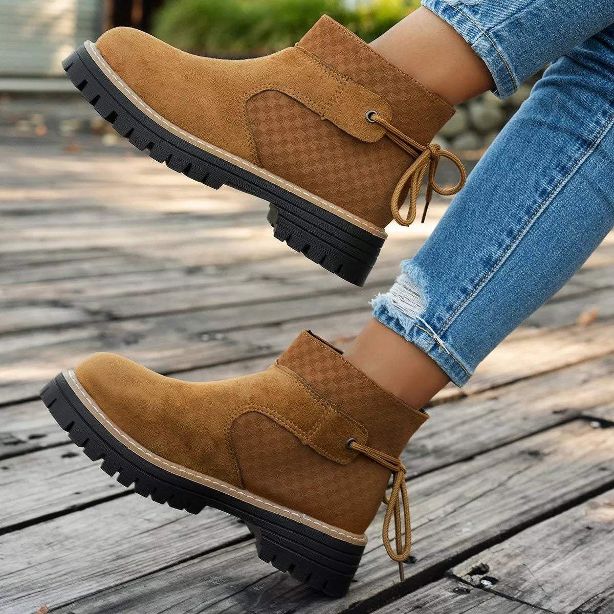 Block Heel Ankle Boots - Lilixa.store