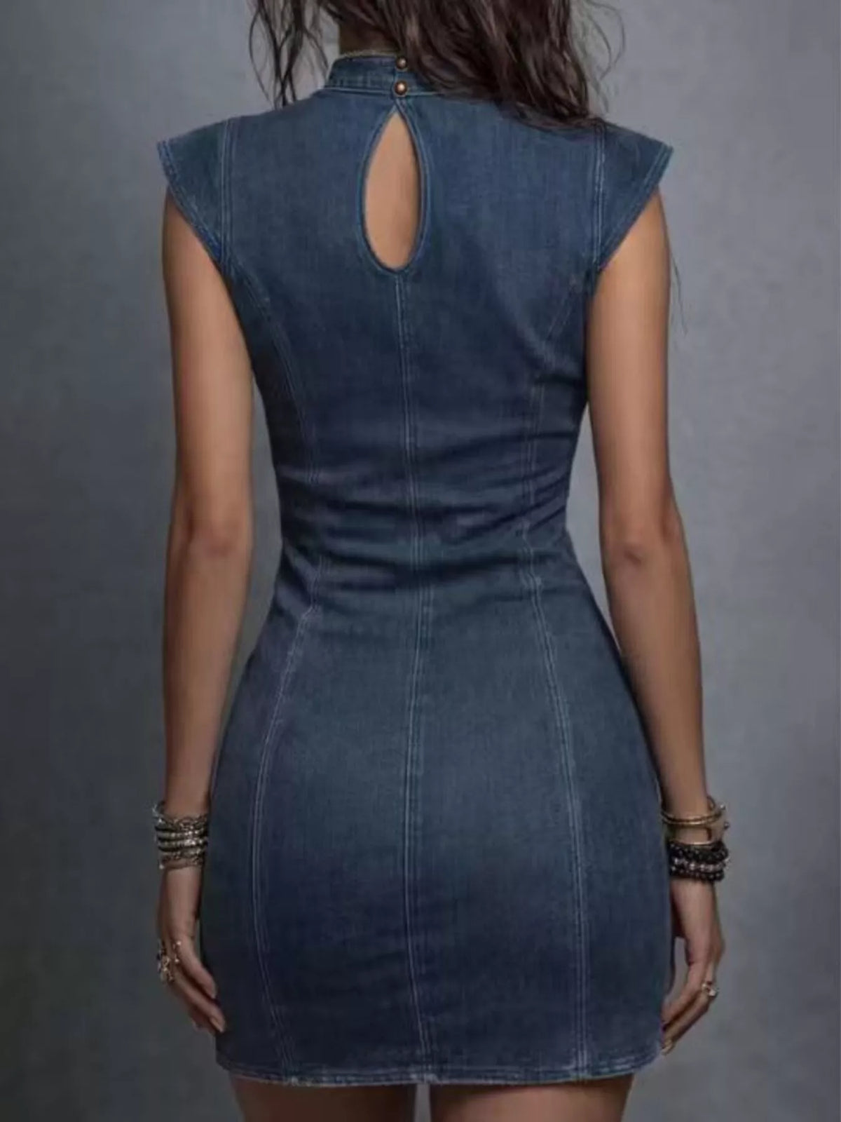 Cutout Front Cap Sleeve Mini Dress - Lilixa.store