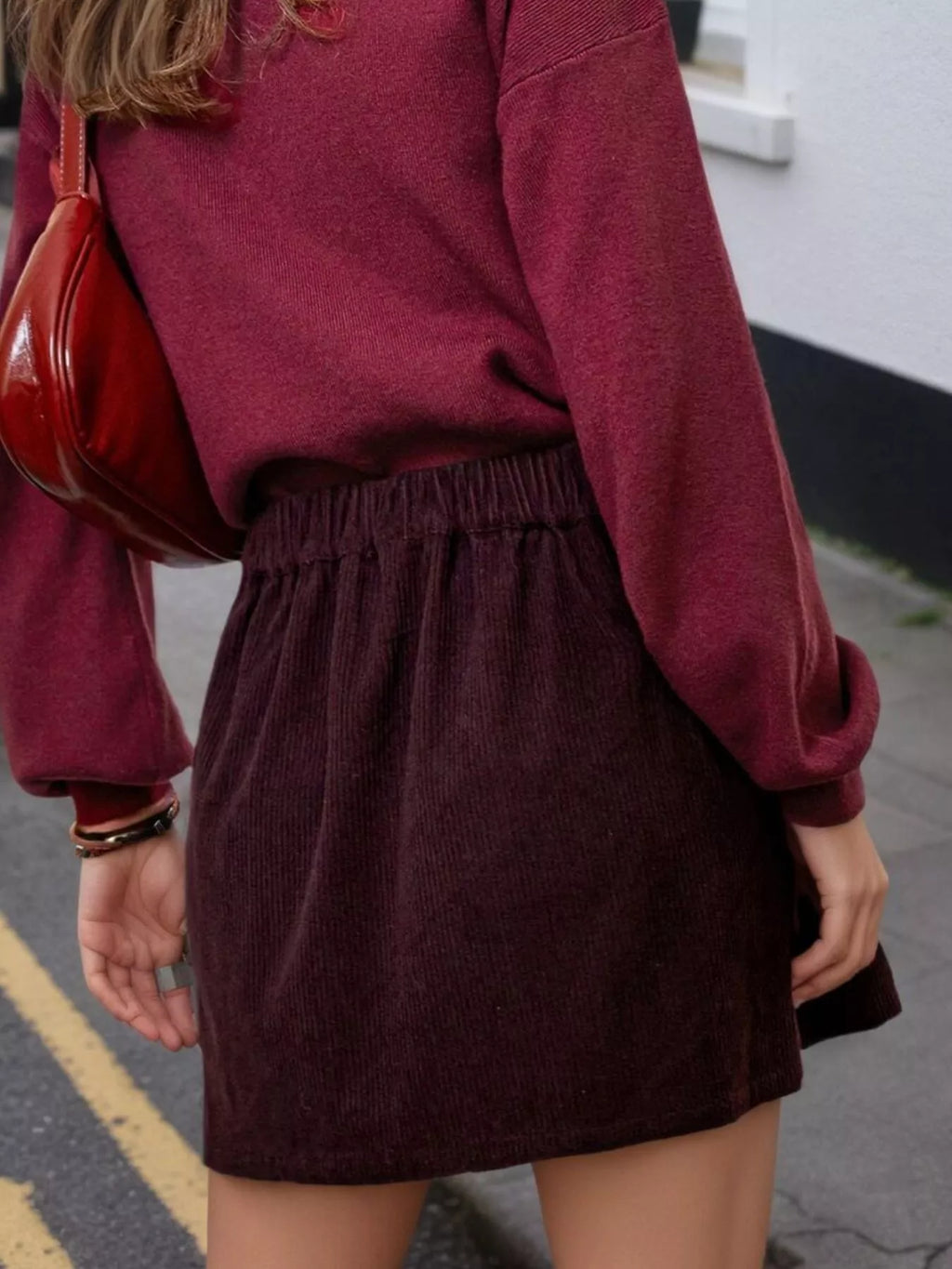 High-Waisted Corduroy Mini Skirt - Lilixa.store