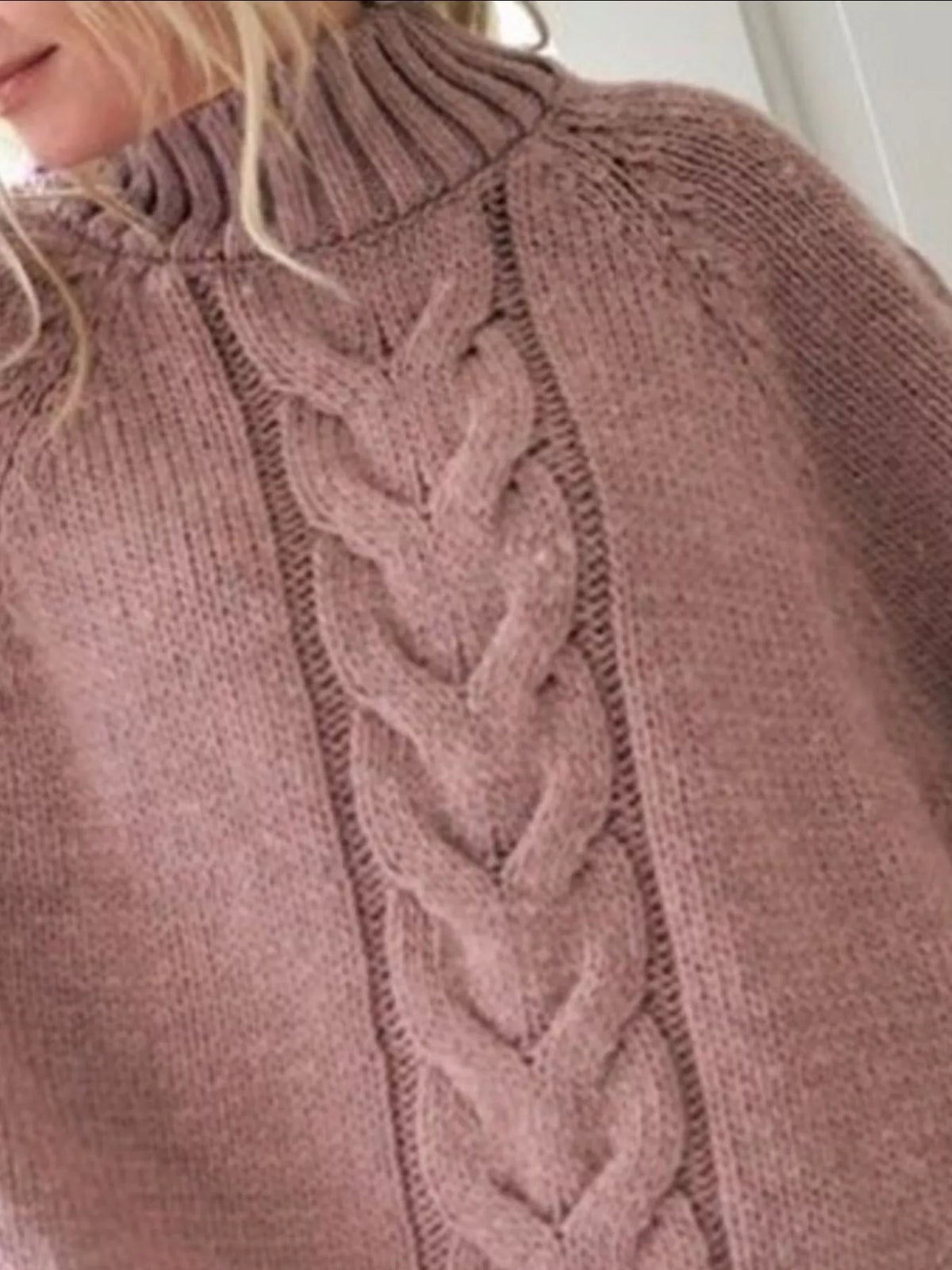 Cable-Knit Long Sleeve Sweater - Lilixa.store