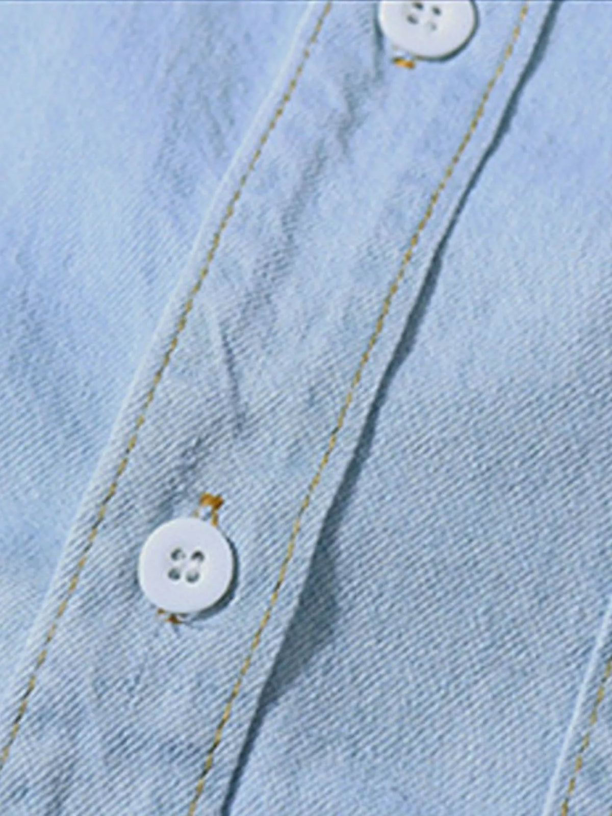 Men's Plus Size Chest Pocket Button Up Denim Shirt - Lilixa.store