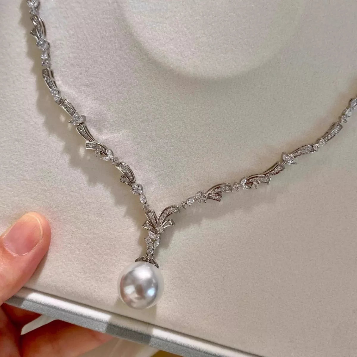 Zircon Pearl Pendant Necklace - Lilixa.store