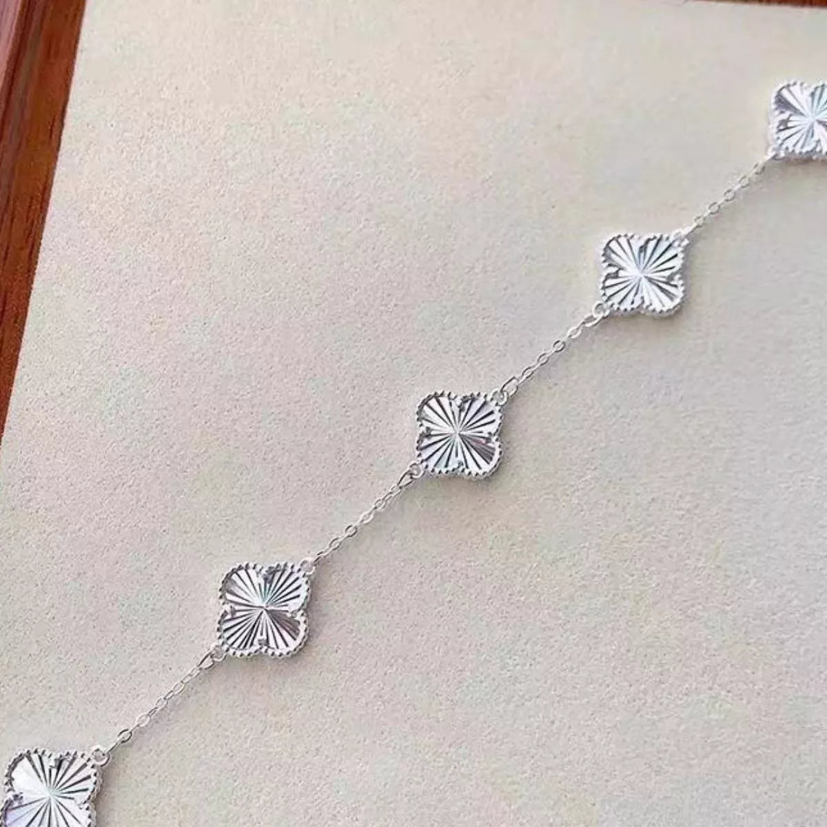 925 Sterling Silver Chain Four Leaf Clover Bracelet - Lilixa.store