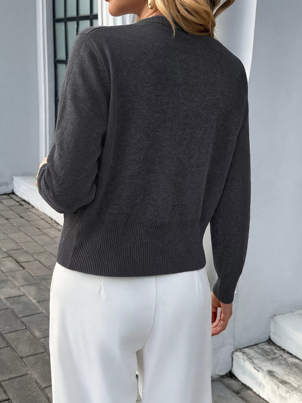 Button-Down Knit Cardigan - Lilixa.store