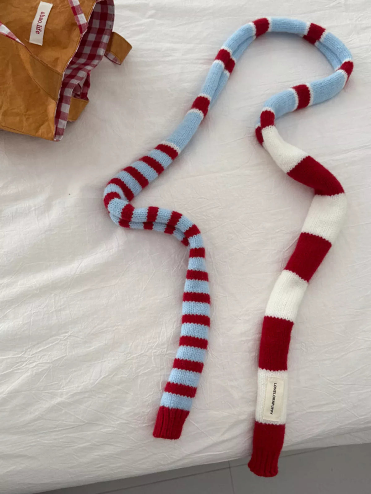 Striped Knitted Warm Scarf - Lilixa.store