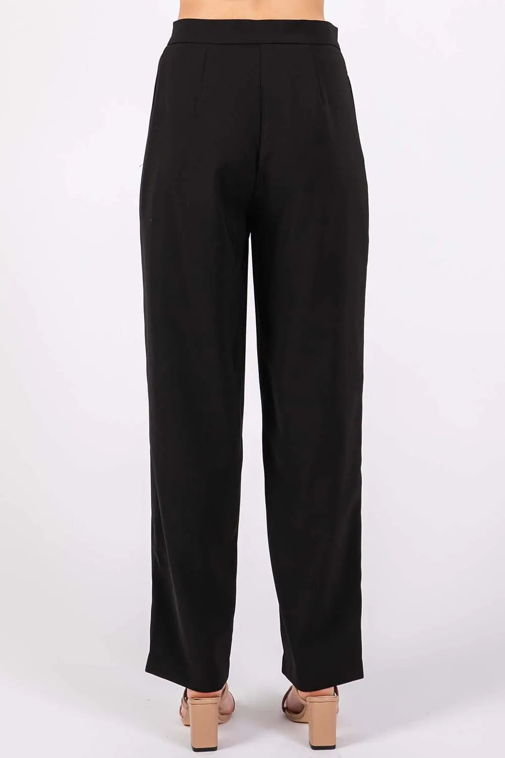 GeeGee High-Waisted Pleated Pants - Lilixa.store