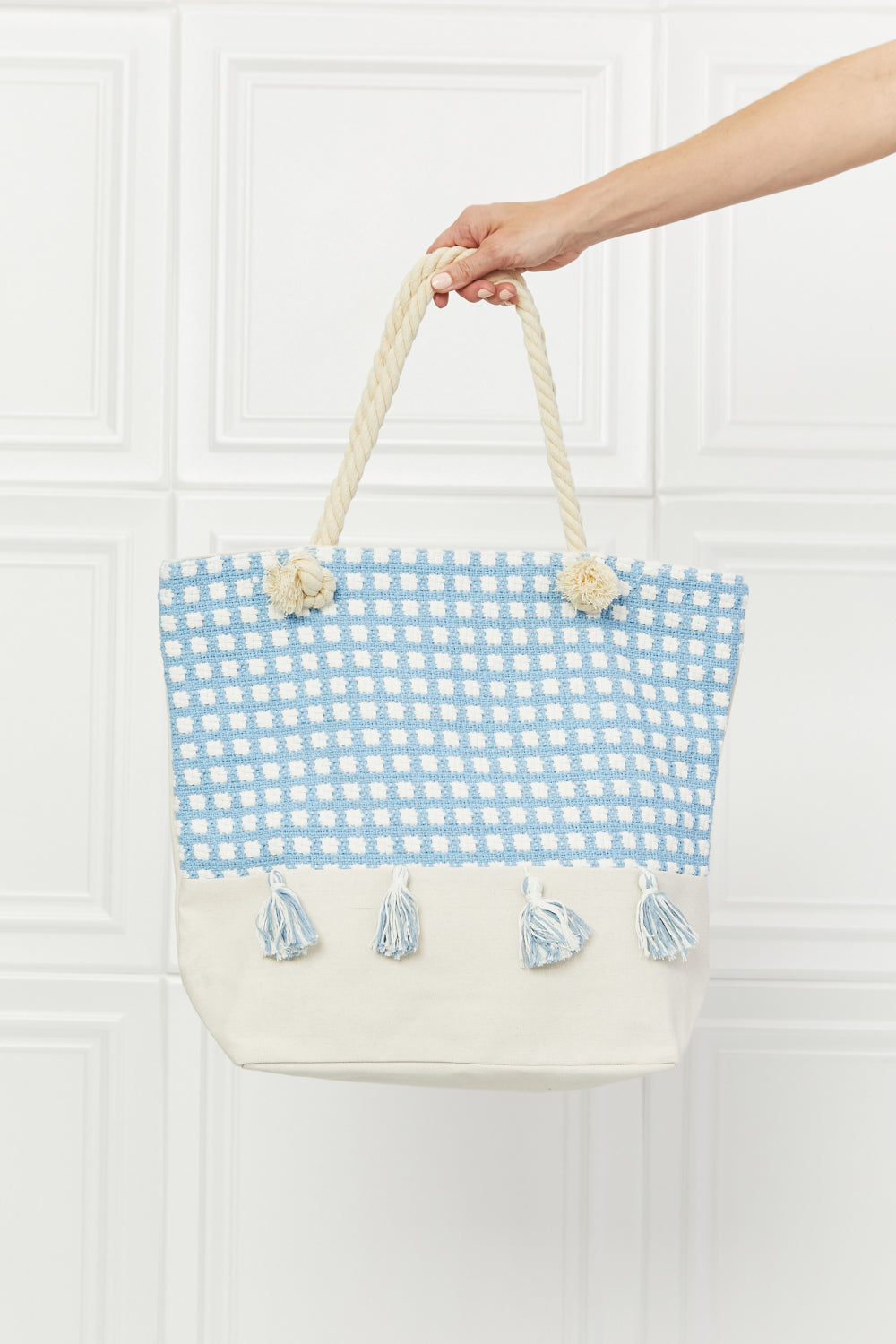 Justin Taylor Picnic Date Tassel Tote Bag - Lilixa.store