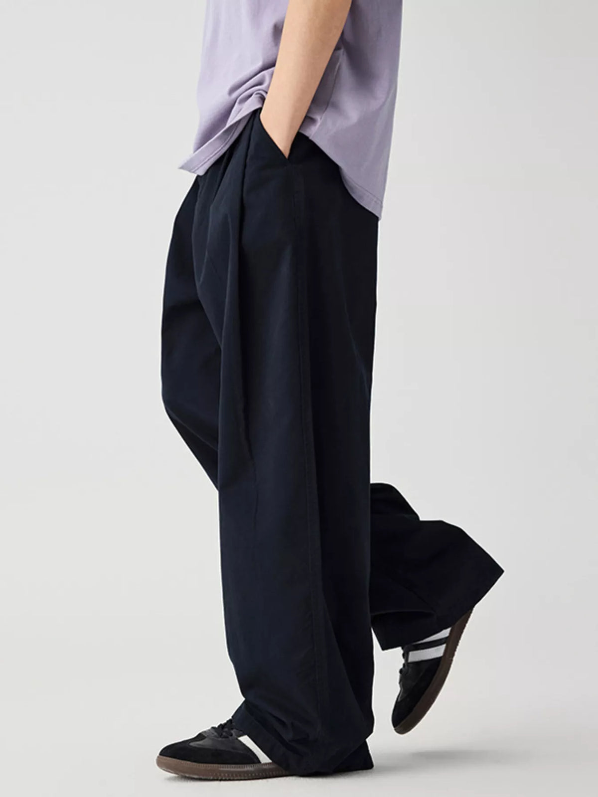 Men's Wide Leg Casual Pants in Khaki, view 5