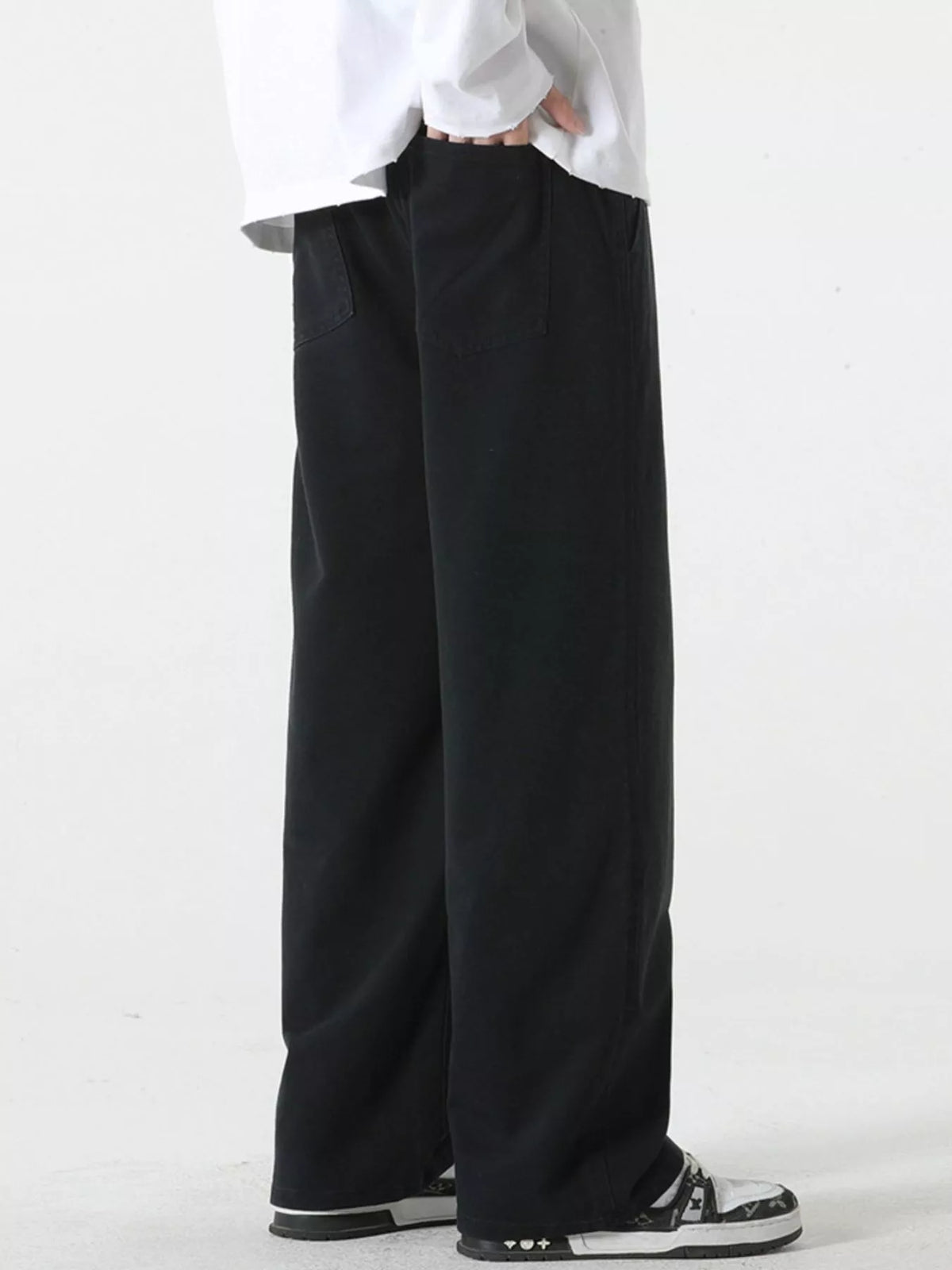 Men's Full Size Relaxed Fit Drawstring Pants Plus Size, view 2