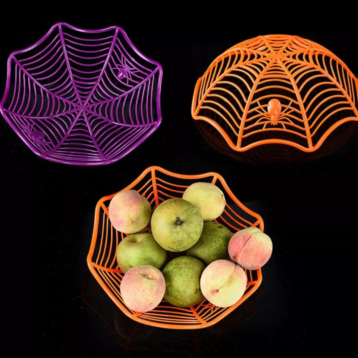 Halloween Spider Web Decorative Fruit Bowl Set - Lilixa.store