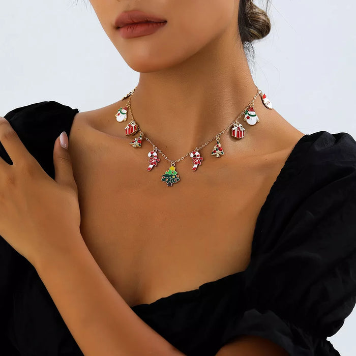 Christmas Charm Alloy Necklace - Lilixa.store