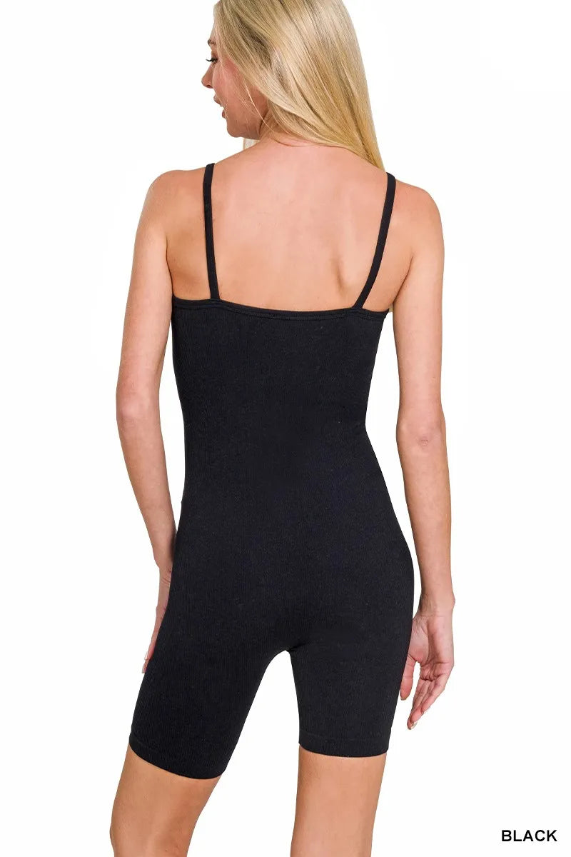 Zenana Ribbed Seamless Bodysuit - Lilixa.store