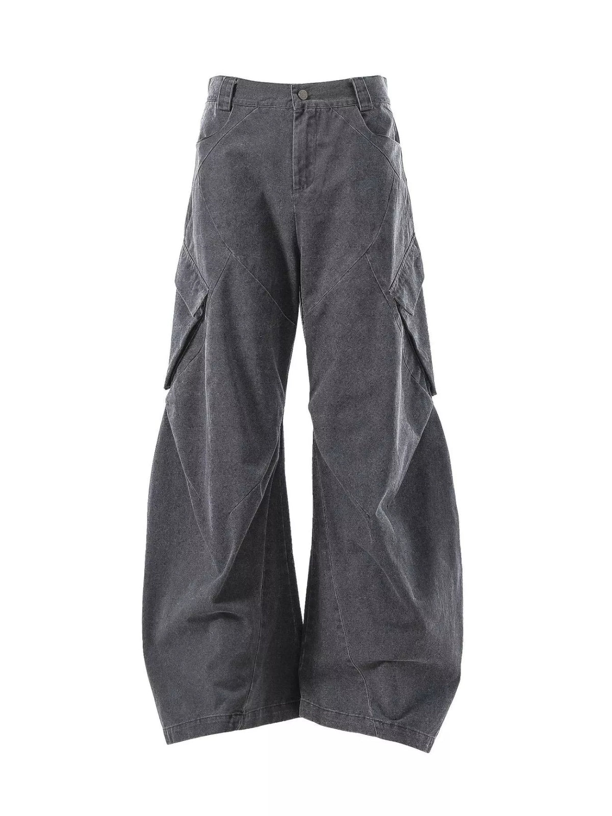 Men's Cargo Pants with Multiple Pockets in Dark Gray