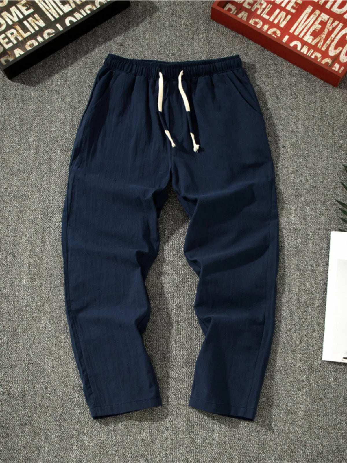 Men's Plus Size Drawstring Loose Fit Pants