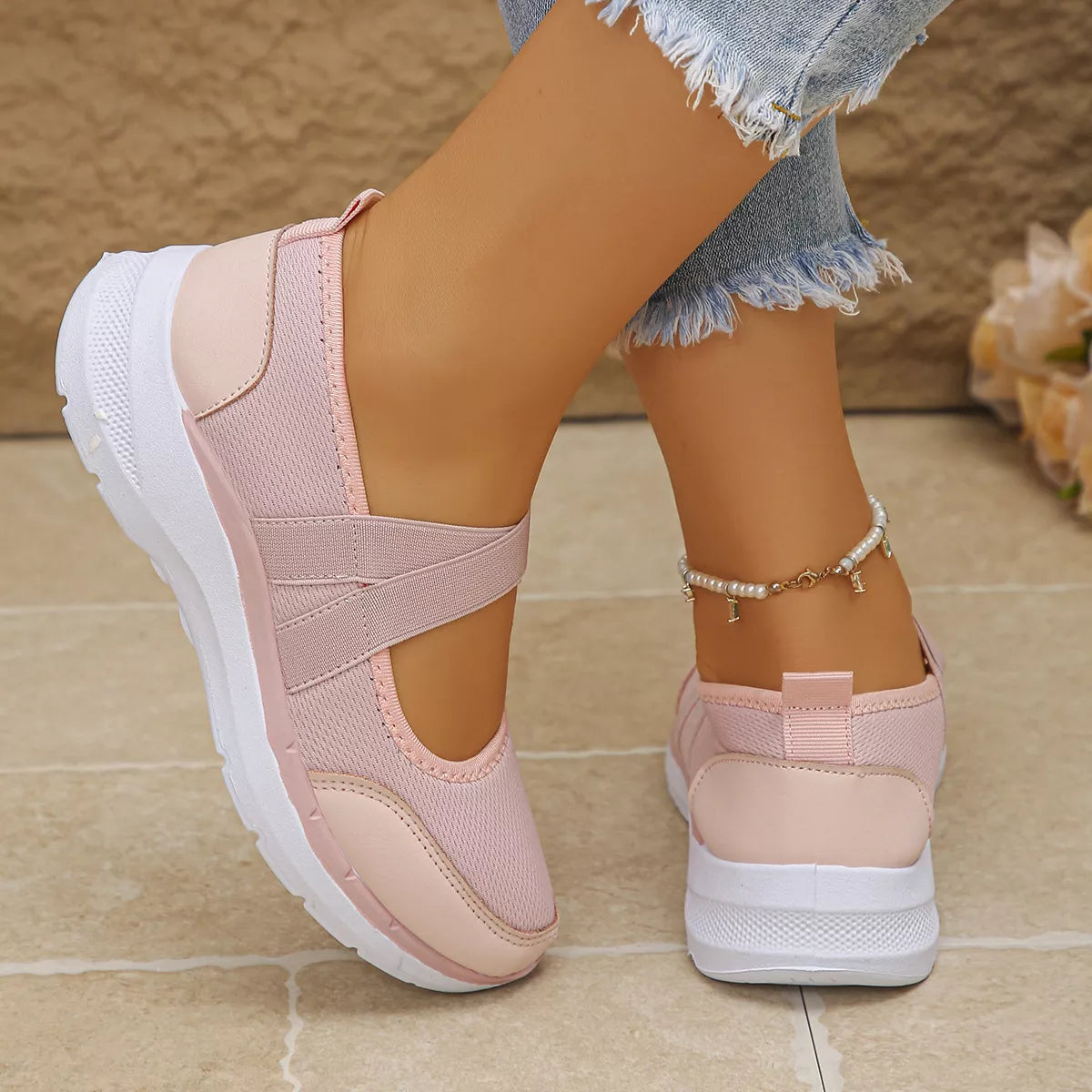 Comfortable Slip-Ons with Elastic Straps - Lilixa.store
