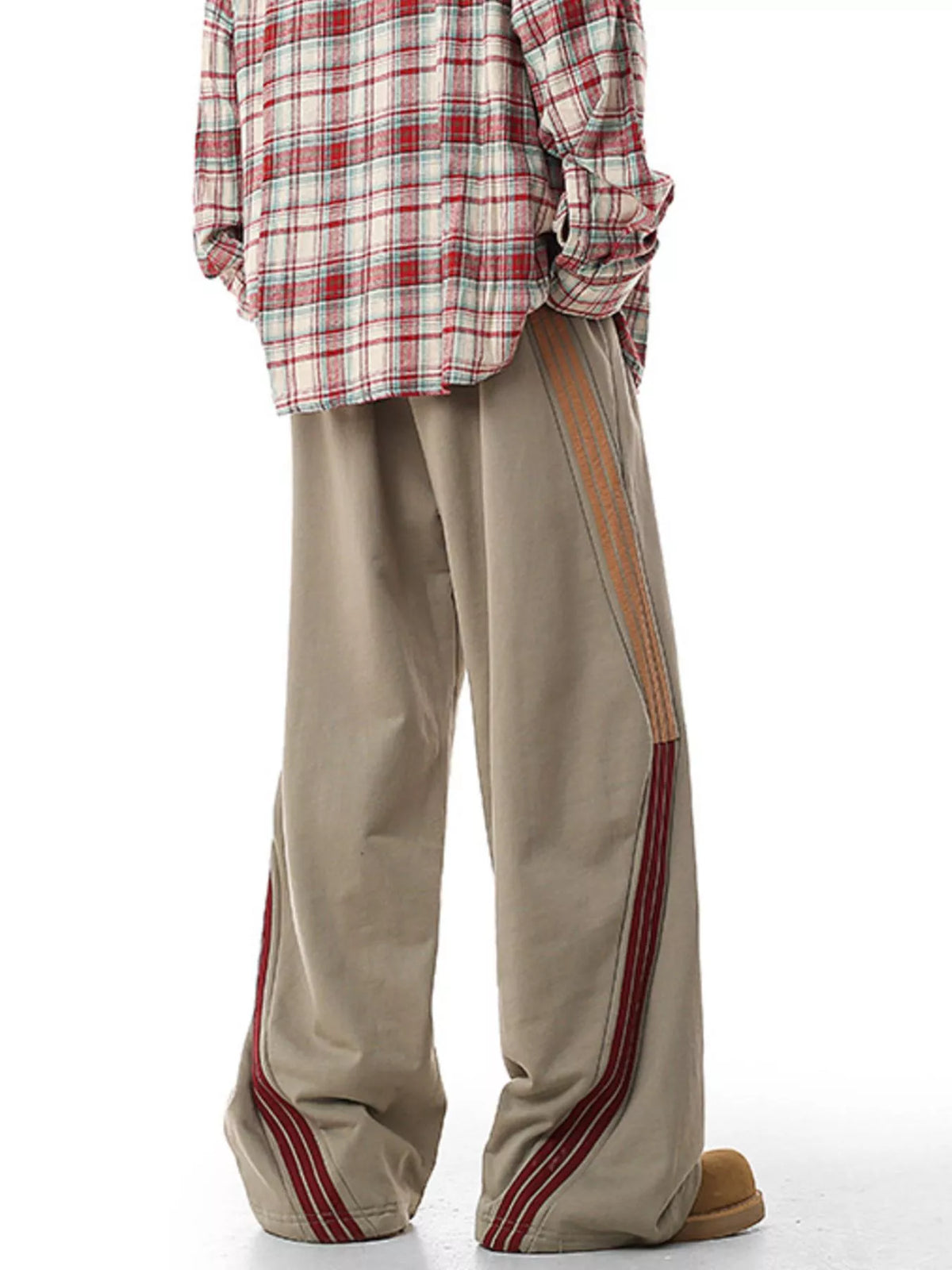 Men's Plus Size Side Striped Relaxed Fit Casual Pants, view 6