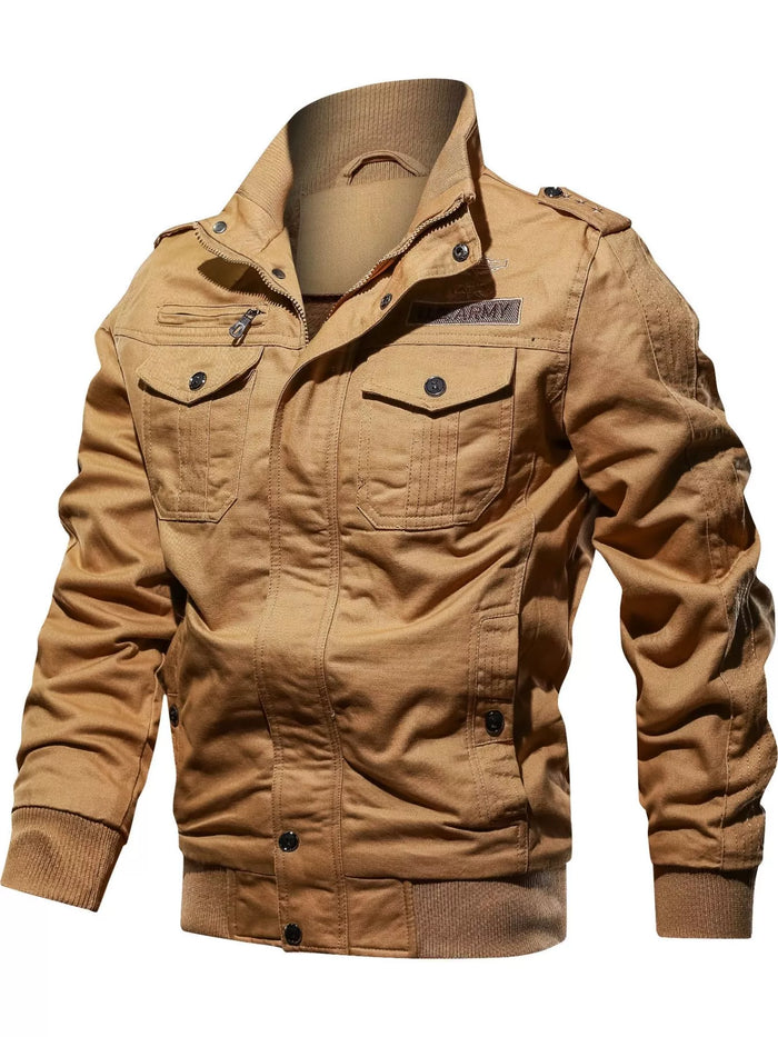 Men's Plus Size Zip Up Lightweight Bomber Jacket - Lilixa.store