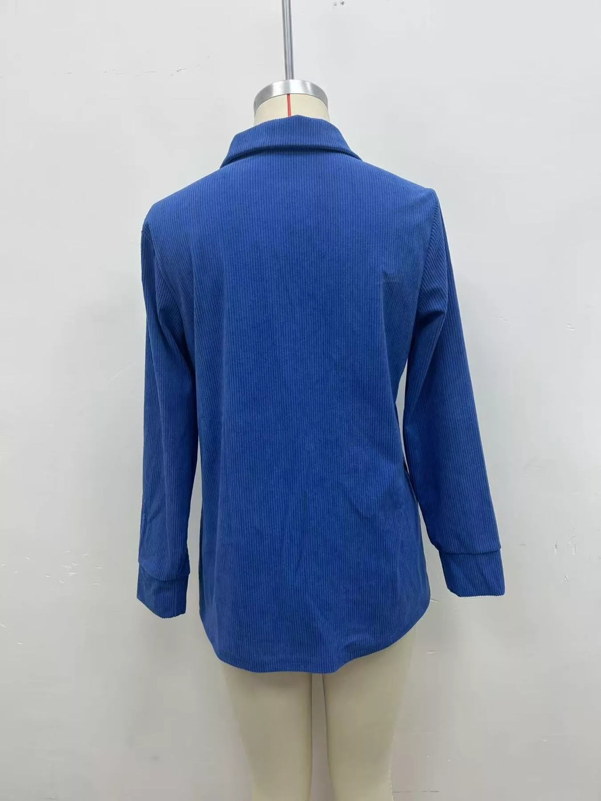 Full Size Button Detail Long Sleeve Top Plus Size - Lilixa.store