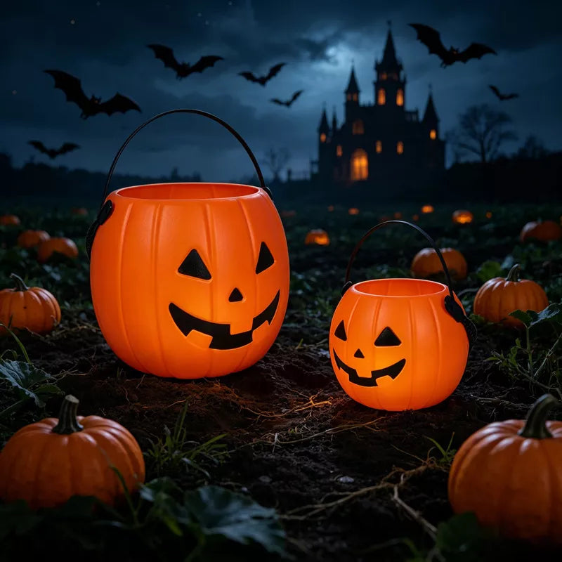 Halloween Decorative Pumpkin Bucket with Handle Set - Lilixa.store