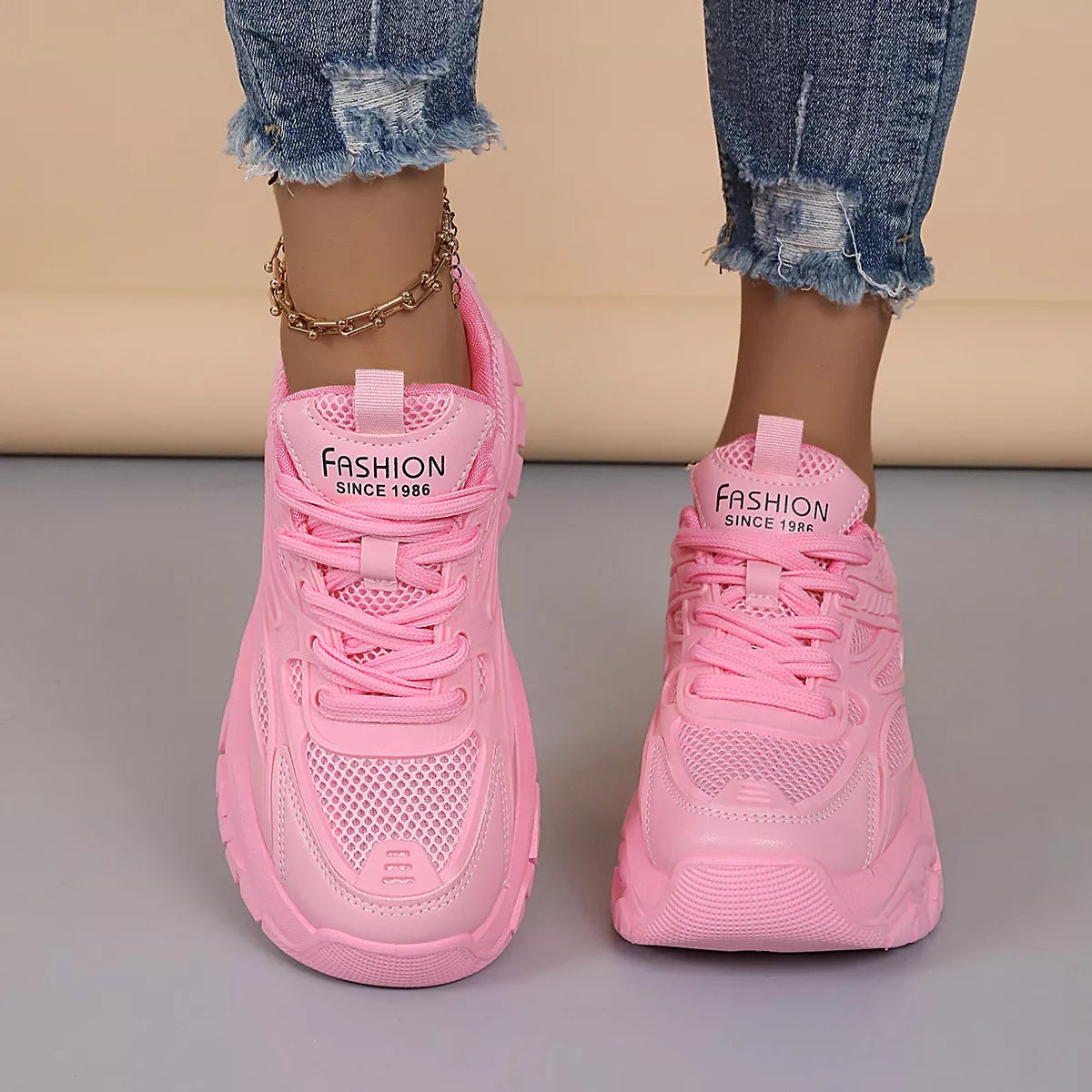 Round Toe Platform Athletic - Lilixa.store
