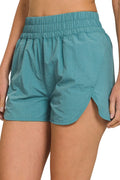 Zenana Windbreaker Smocked Waistband Running Shorts - Lilixa.store