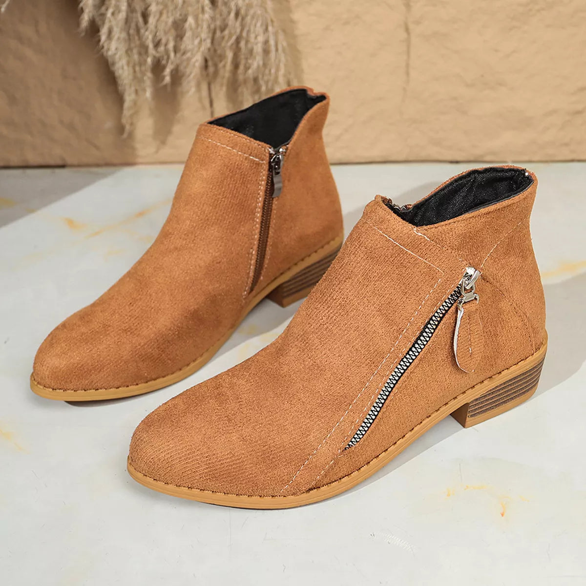 Point Toe Block Heels Boots - Lilixa.store