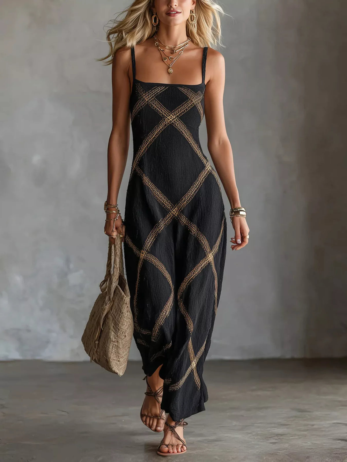 Full Size Square Neck Maxi Dress Plus Size - Lilixa.store