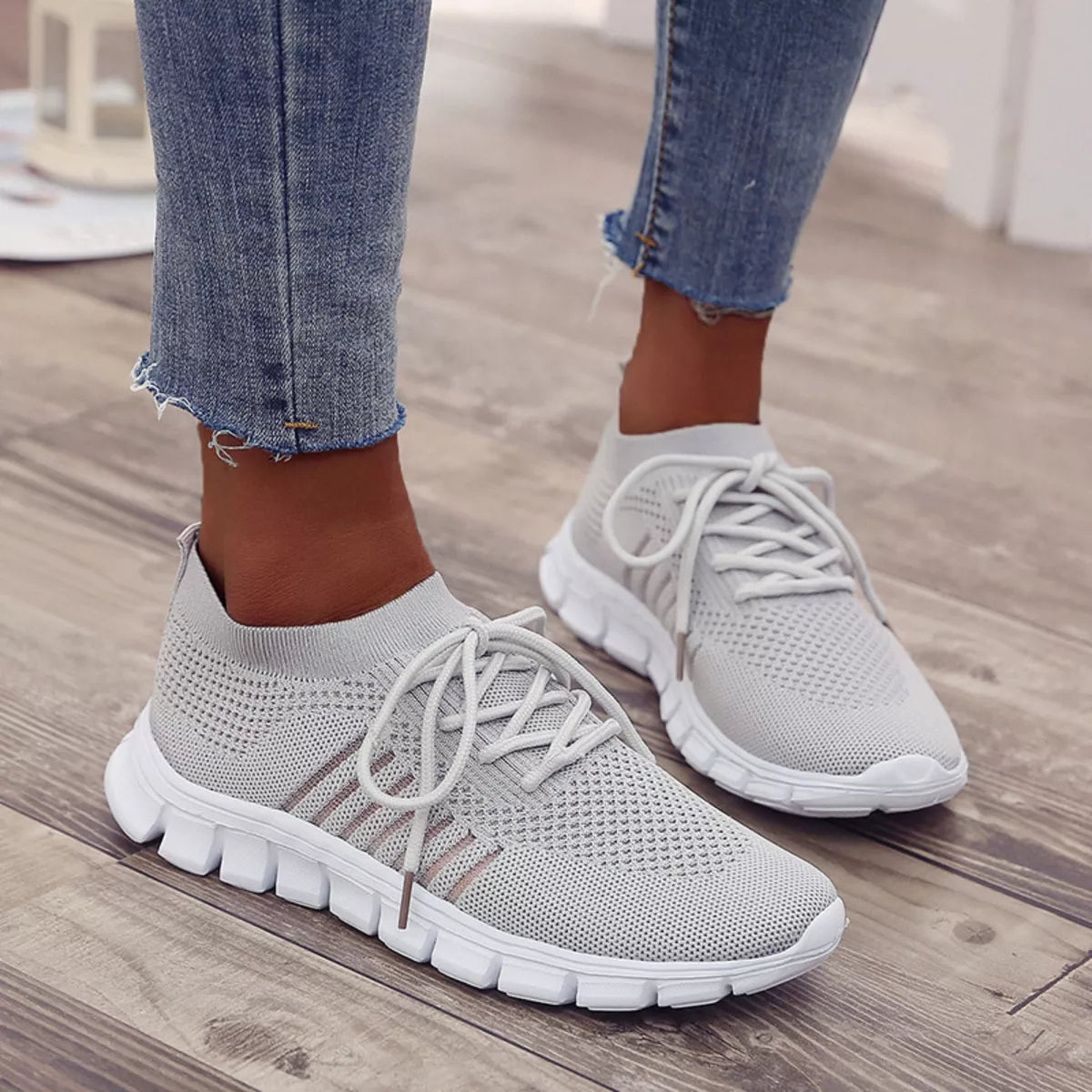 Breathable Mesh Lace-Up Athletic - Lilixa.store