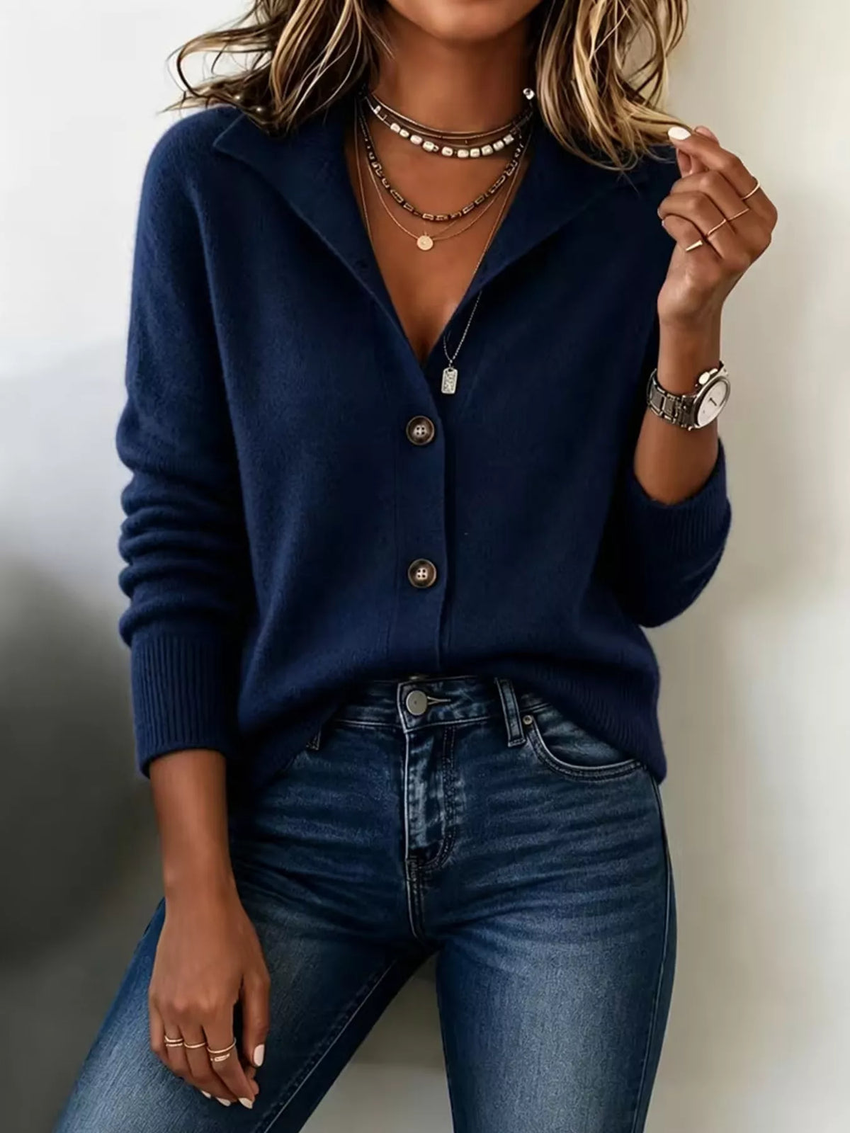 Button-Down Knit Cardigan - Lilixa.store