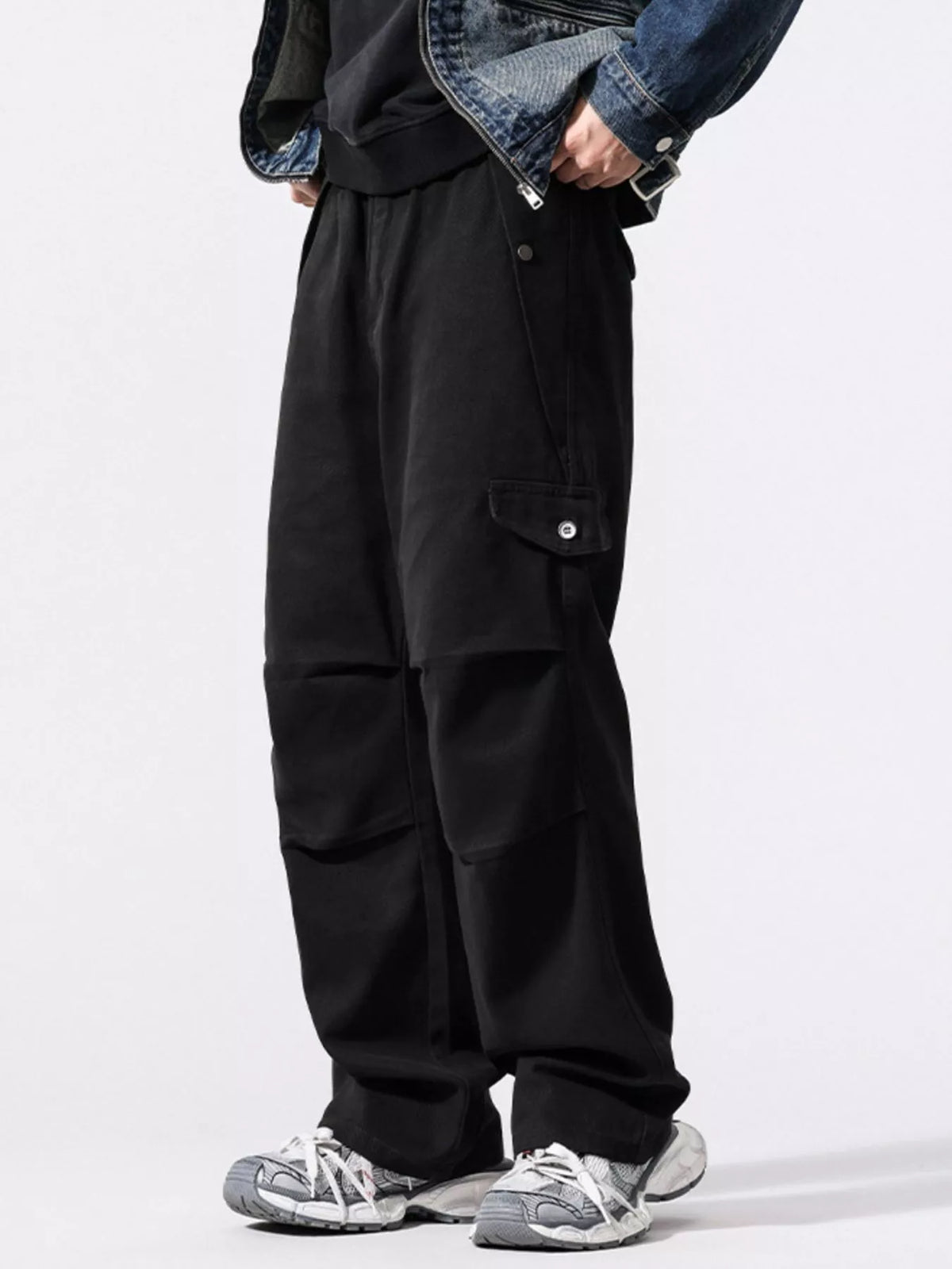 Men's Drawstring Wide Leg Pants, view 6