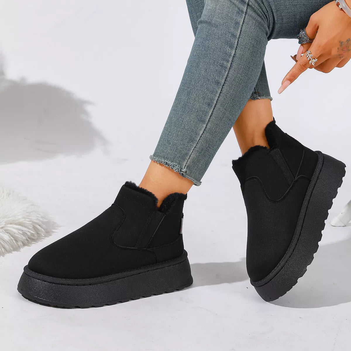 Round Toe Platform Boots