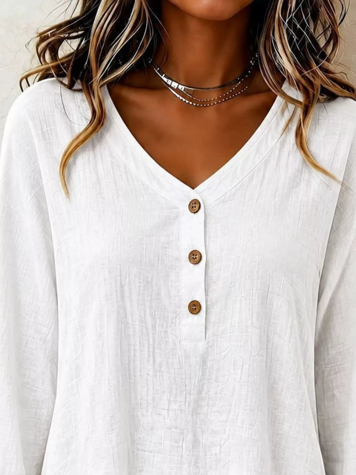 Ruffled Hem Long Sleeve Blouse - Lilixa.store