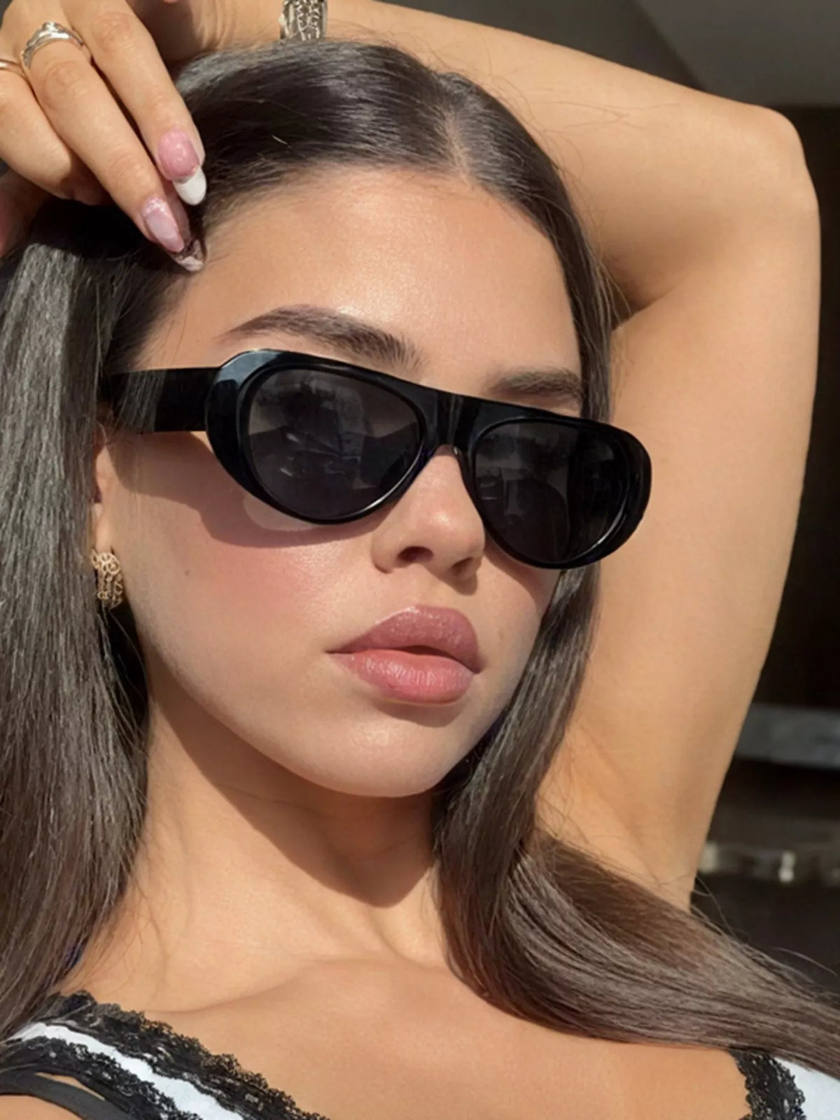 Oval Frame Sunglasses with UV Protection - Lilixa.store