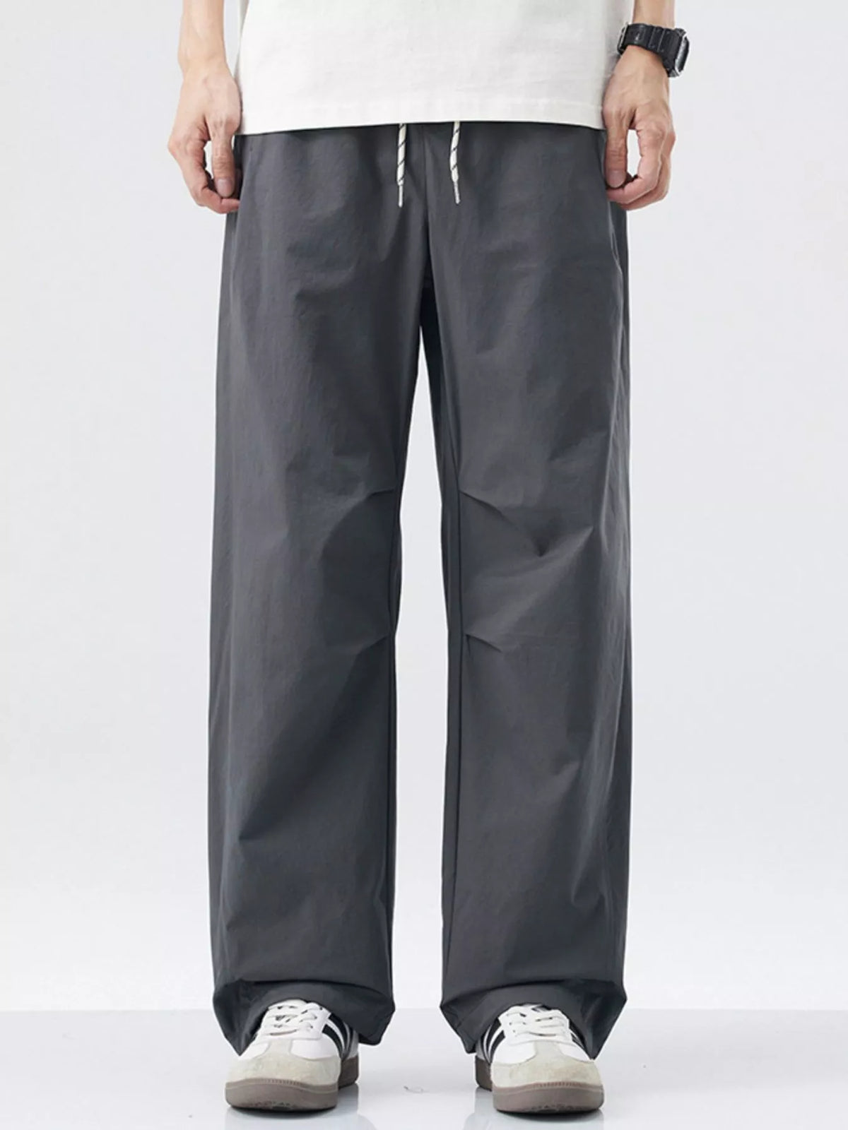 Men's Loose Fit Drawstring Cargo Pants, view 2