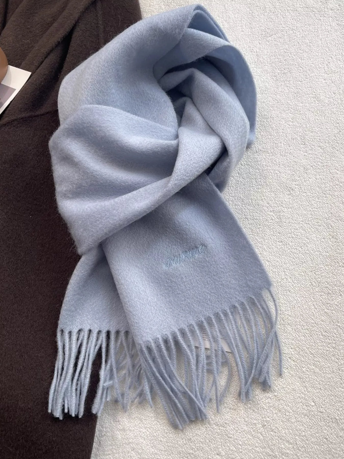Fringe Solid Color Scarf - Lilixa.store