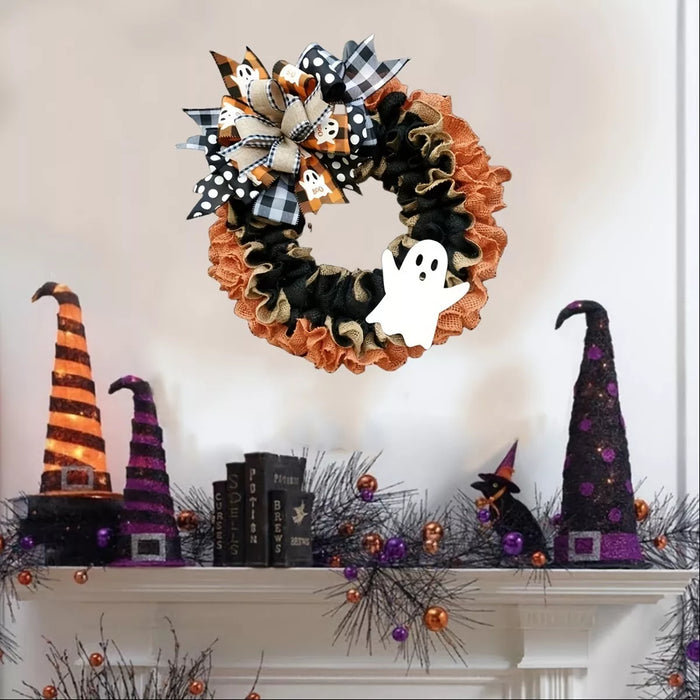 Halloween Decorative Ghost Wreath - Lilixa.store