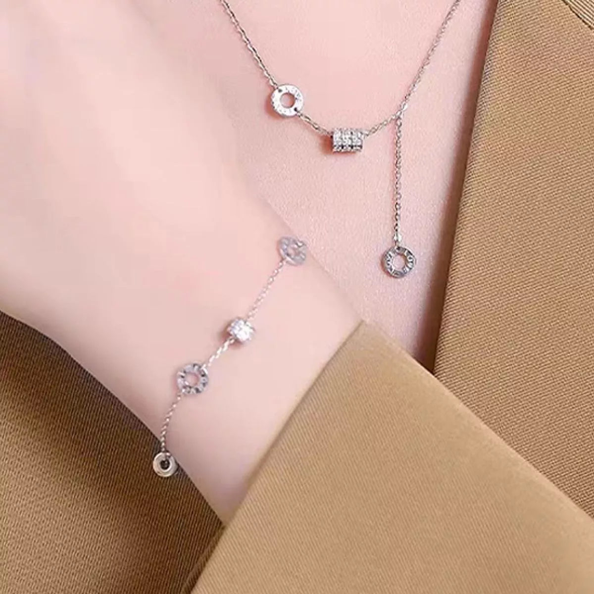 925 Sterling Silver Chain Geometric Bracelet - Lilixa.store