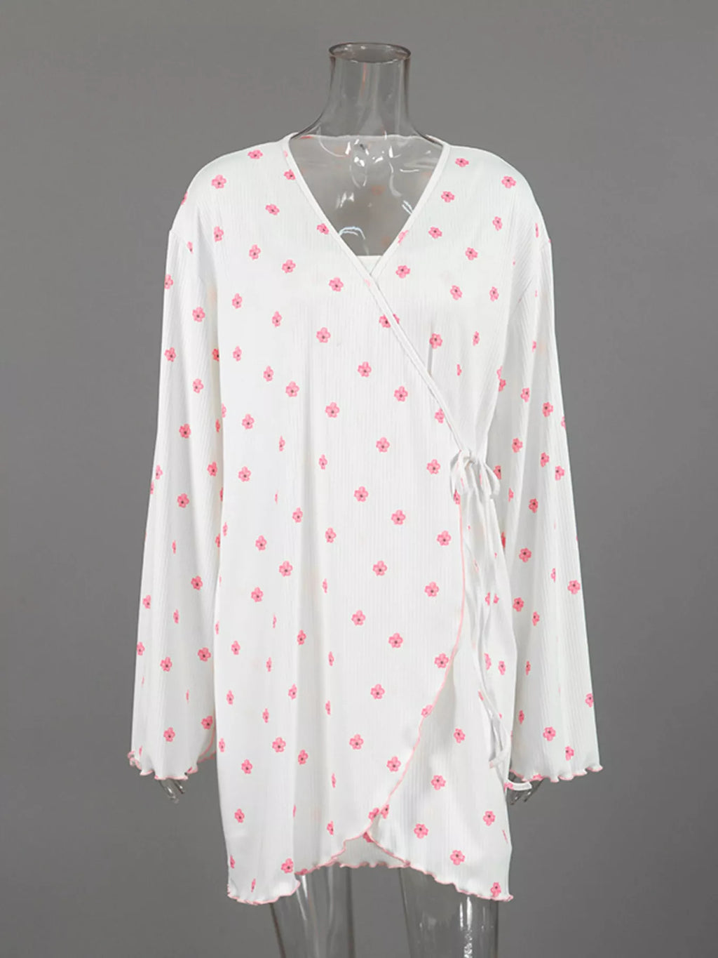 Floral Print Cami Dress and Cardigan Lounge Set - Lilixa.store