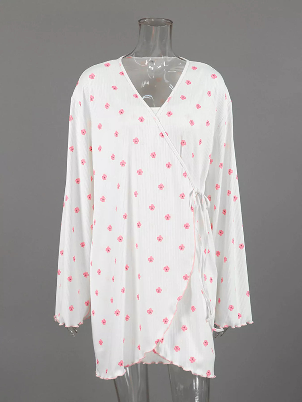 Floral Print Cami Dress and Cardigan Lounge Set - Lilixa.store
