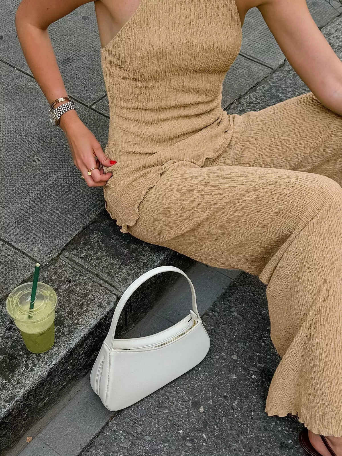 Sleeveless Top and Wide-Leg Pants Two-Piece Set, view 16