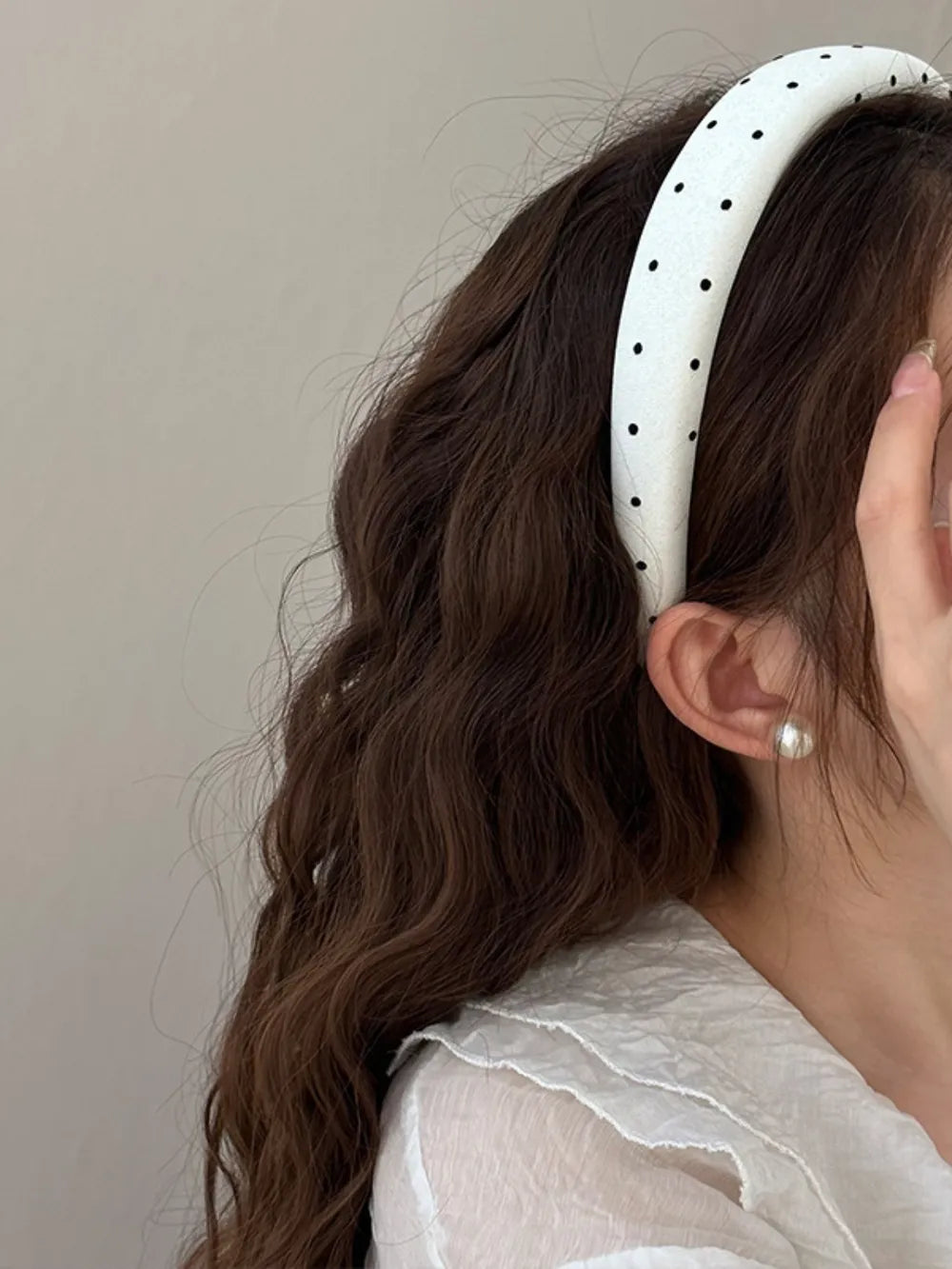 Polka Dot Polyester Wide Headband - Lilixa.store