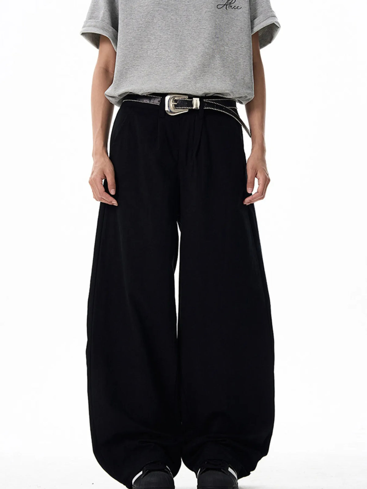 Men's Wide Leg Pants in Black