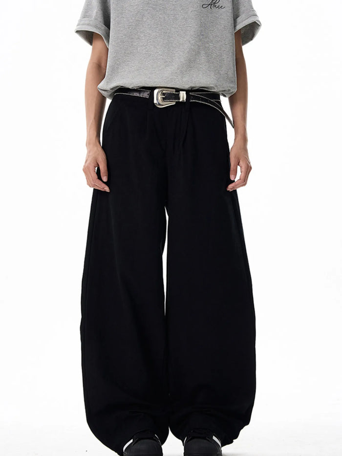 Men's Wide Leg Pants in Black