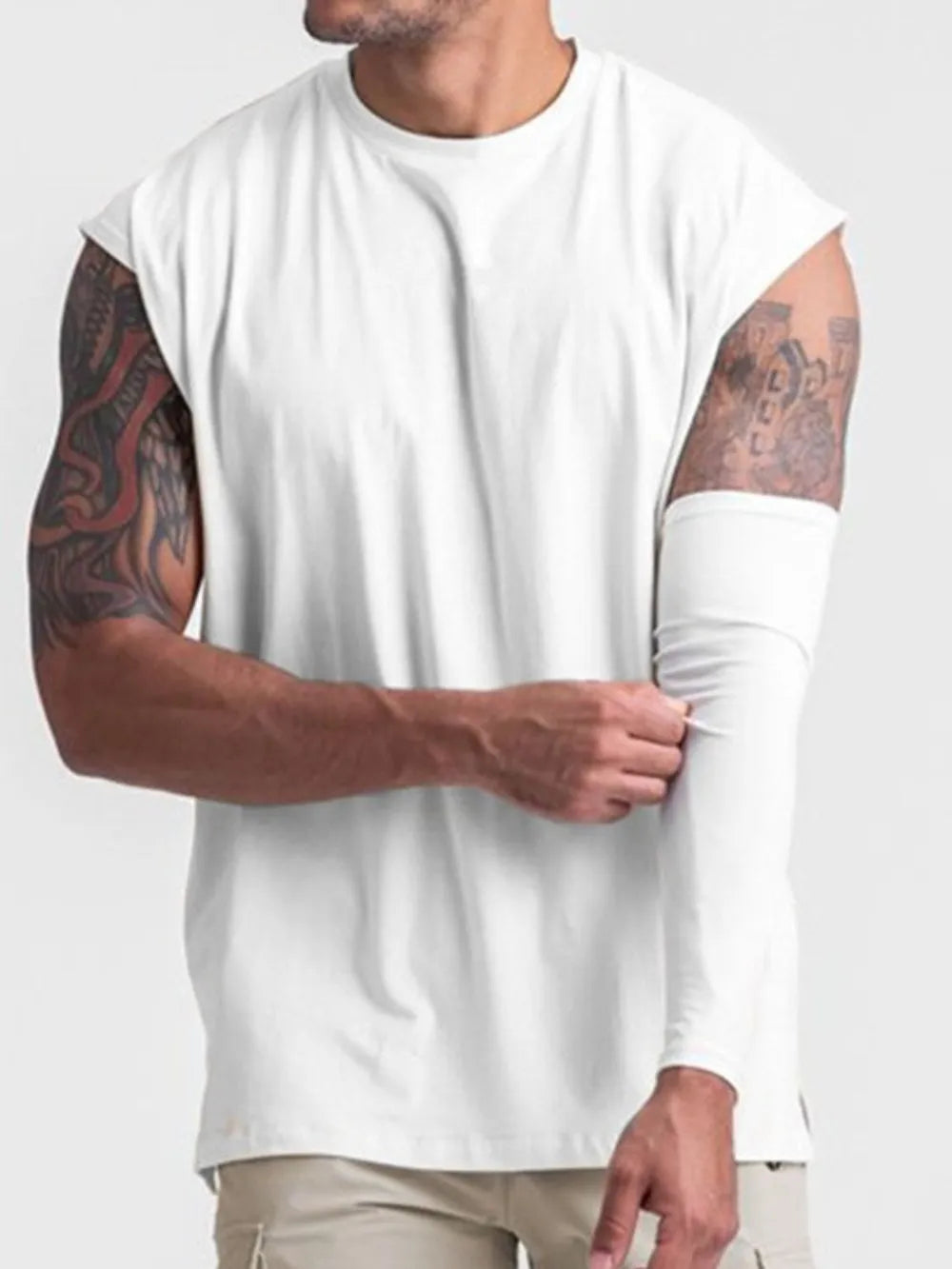 Men's Plus Size Round Neck Tank - Lilixa.store