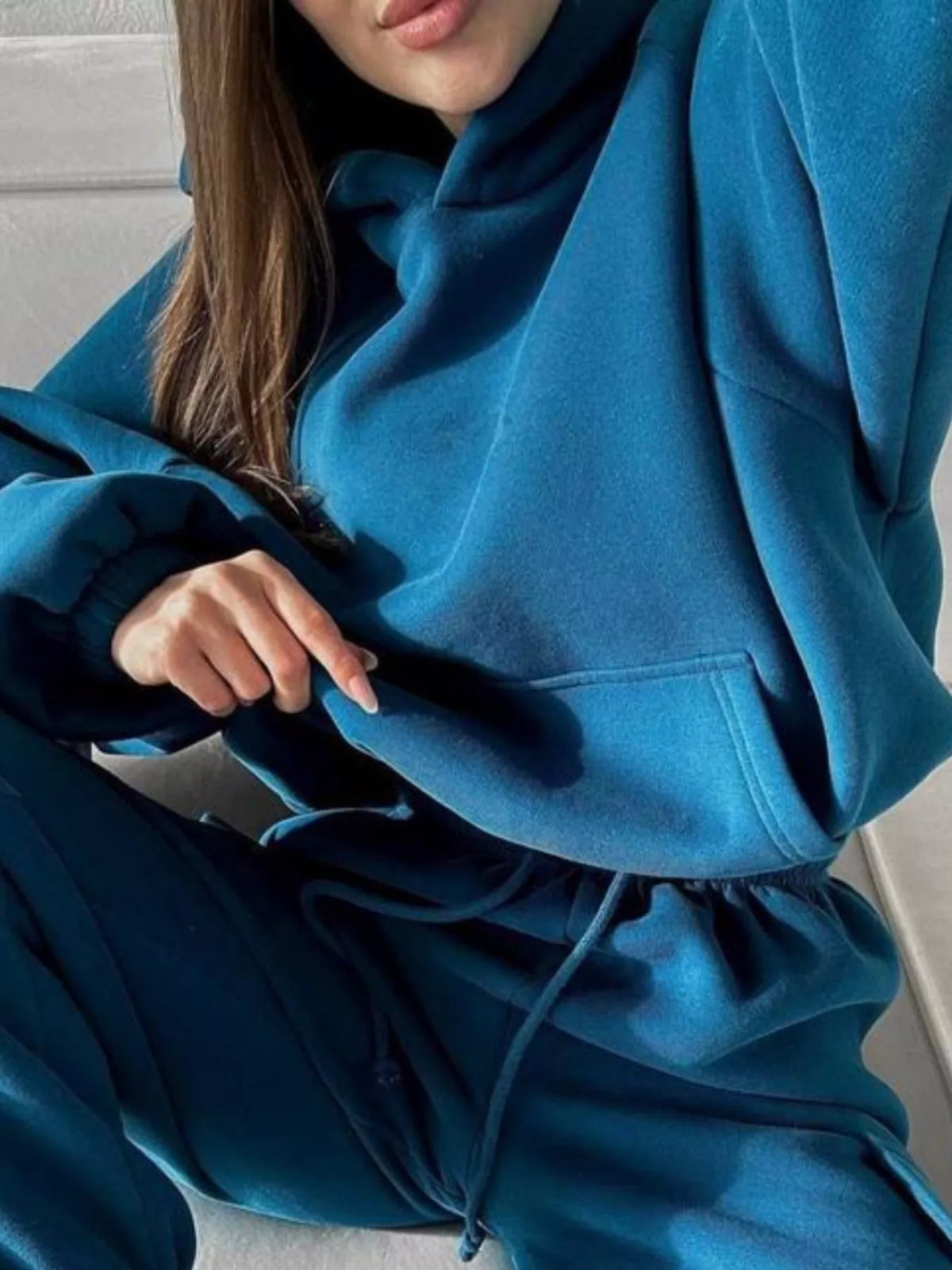 Kangaroo Pocket Hoodie and Joggers Set - Lilixa.store